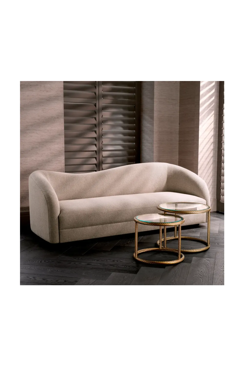 Greige Curved Sofa | Eichholtz Divisadero