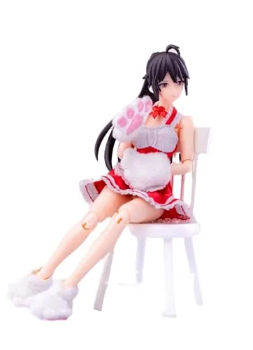 HiPlay Hasuki Collectible Action Figure's Clothes: Black Maid Attire for 1:12 Scale Flexible Figure CS010A