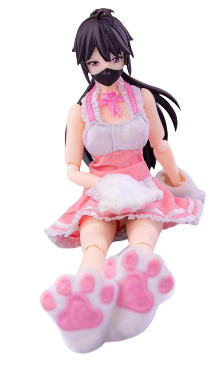 HiPlay Hasuki Collectible Action Figure's Clothes: Black Maid Attire for 1:12 Scale Flexible Figure CS010A