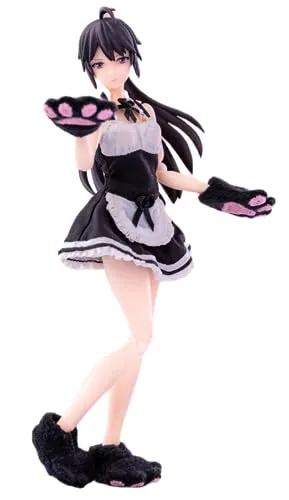 HiPlay Hasuki Collectible Action Figure's Clothes: Black Maid Attire for 1:12 Scale Flexible Figure CS010A