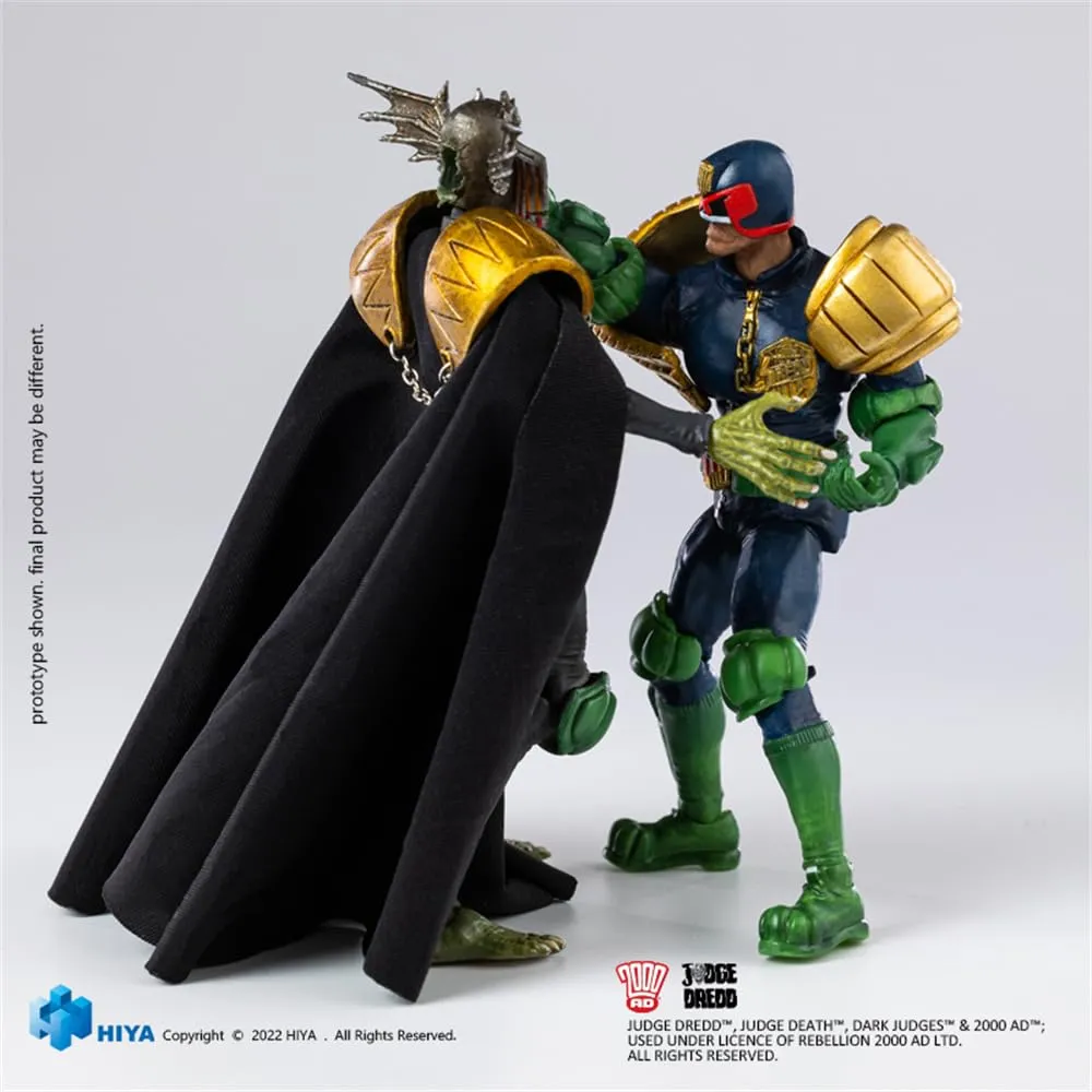 HiPlay Hiya Collectible Figure: Exquisite Mini, Judge Dredd Gaze Into The Fist of Dredd, 1:18 Scale Miniature Action Figurine EMJ0252