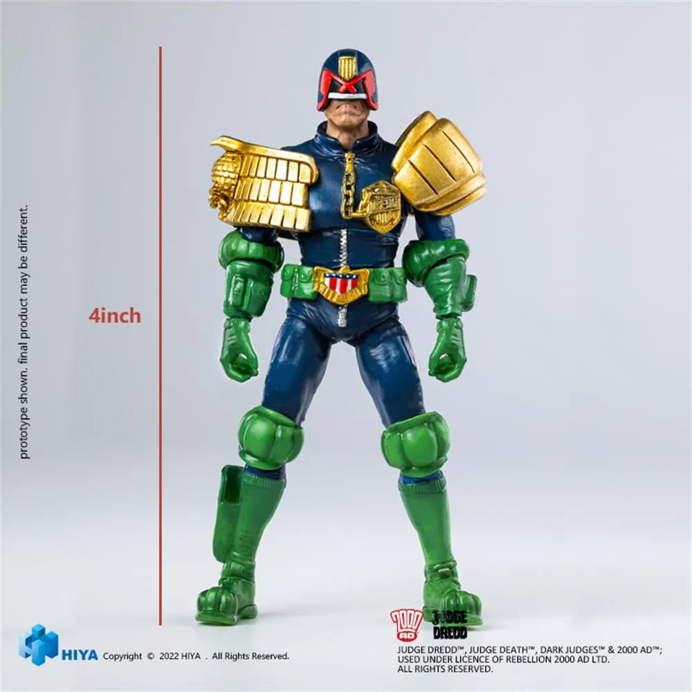 HiPlay Hiya Collectible Figure: Exquisite Mini, Judge Dredd Gaze Into The Fist of Dredd, 1:18 Scale Miniature Action Figurine EMJ0252