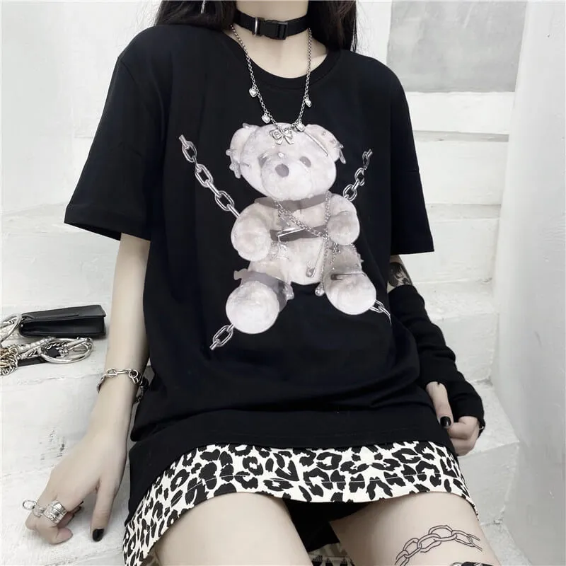 INS RETRO CUTE BEAR BF T-SHIRT BY77666