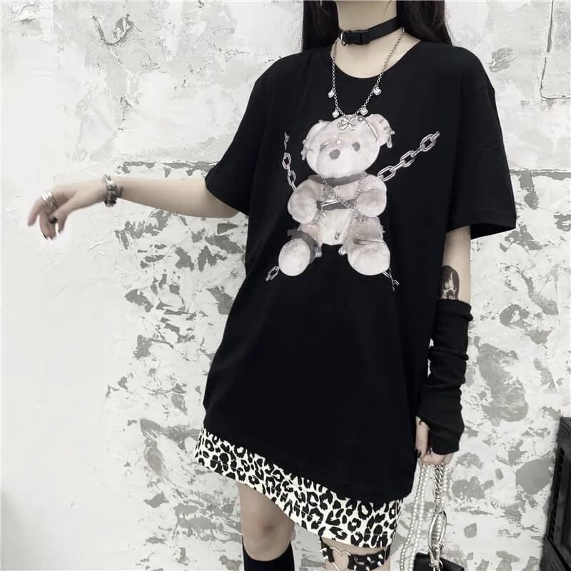 INS RETRO CUTE BEAR BF T-SHIRT BY77666