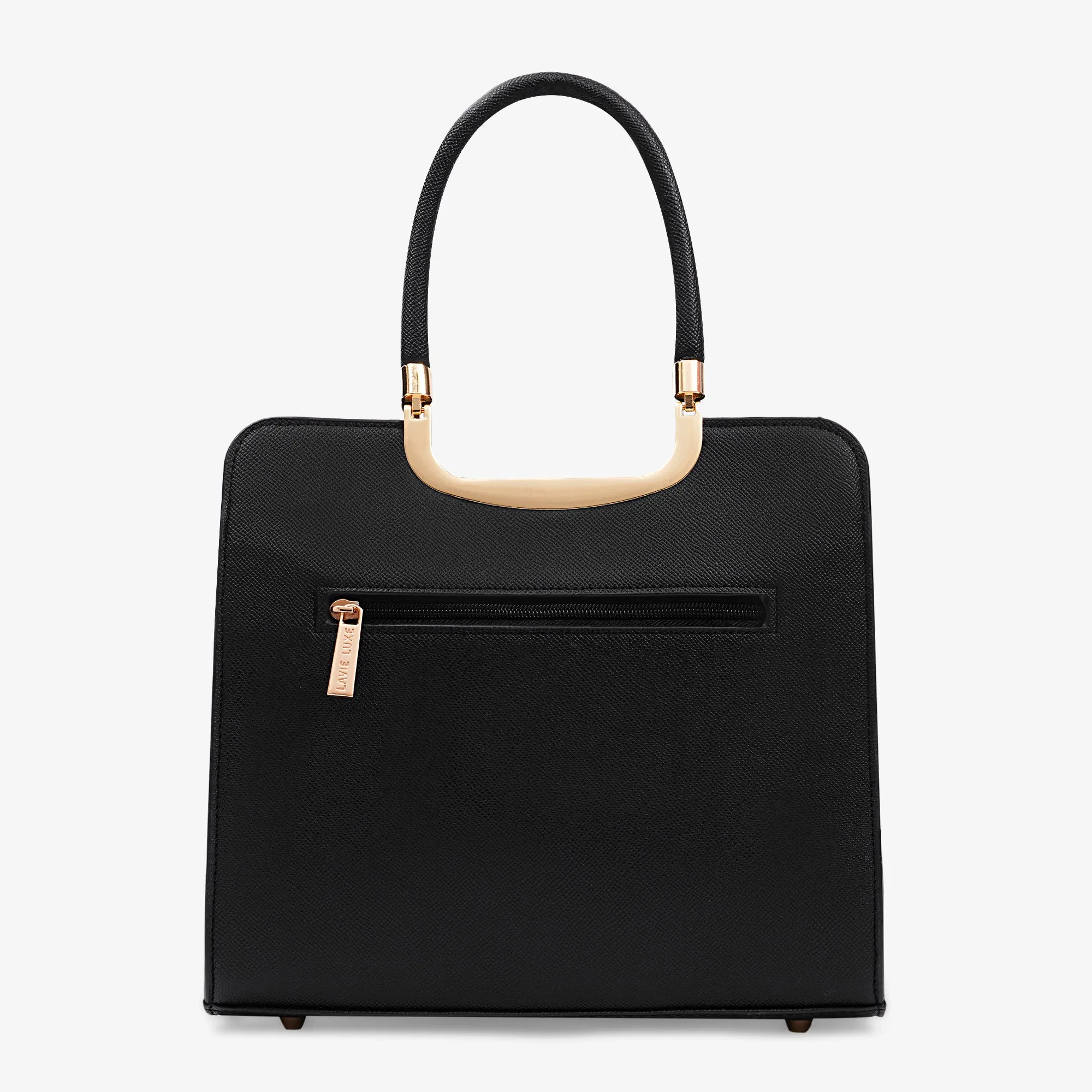 Lavie Luxe Melie Black Medium Women's Satchel