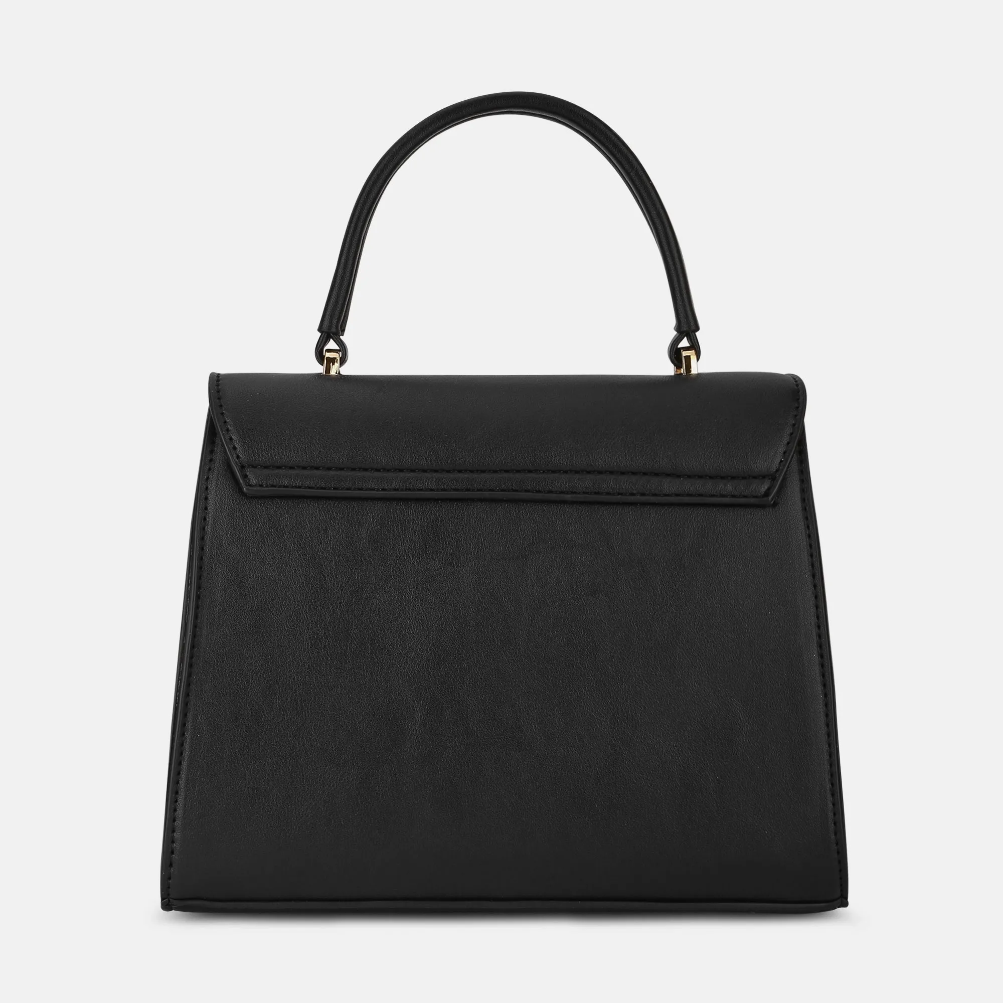 Lavie Luxe Merci Black Small Women's Flap Satchel