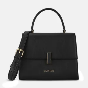 Lavie Luxe Merci Black Small Women's Flap Satchel