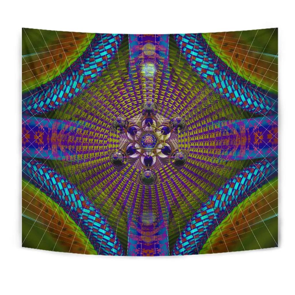 Metatronic Circuit Artwork Tapestry