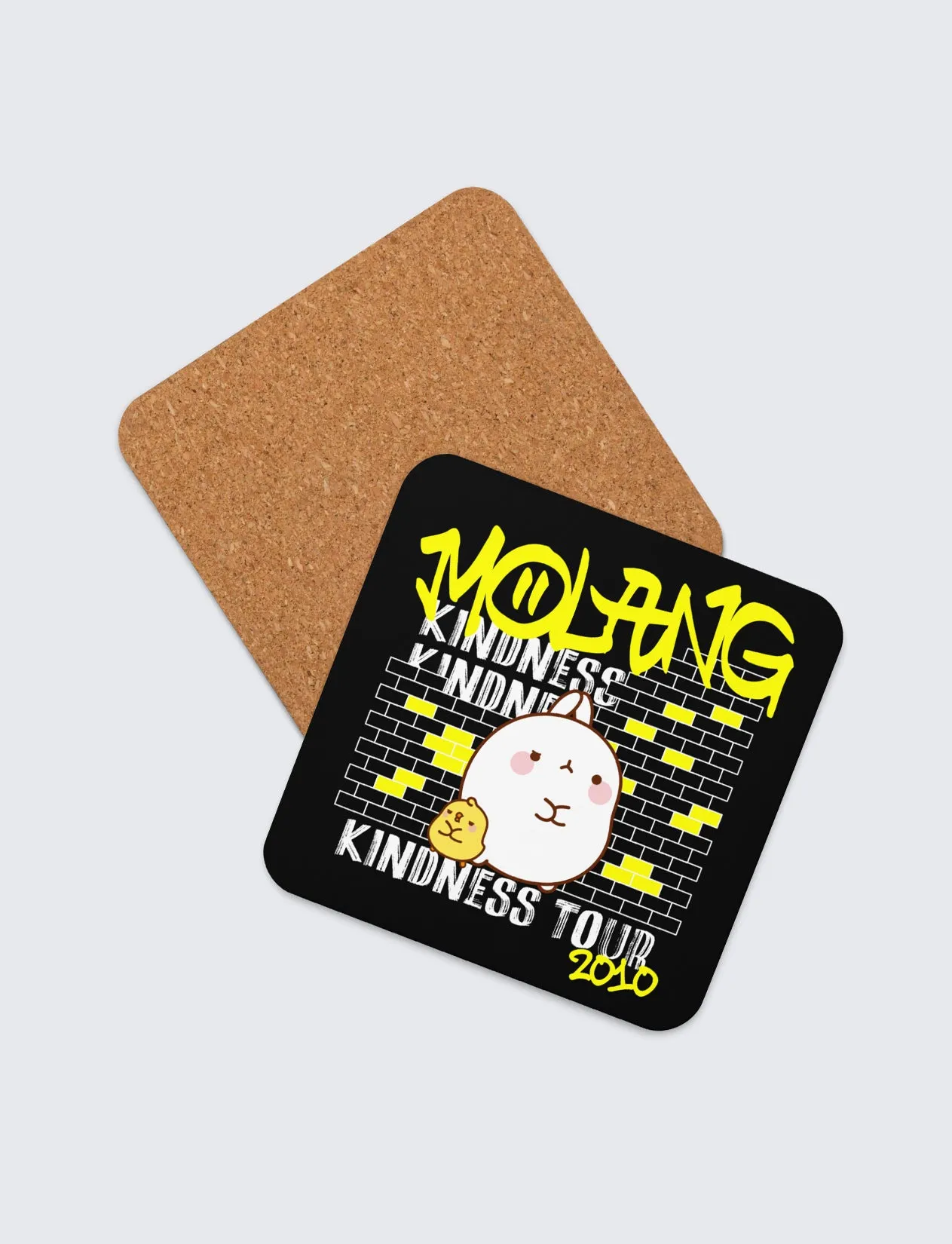 Molang Rap Glass Coaster