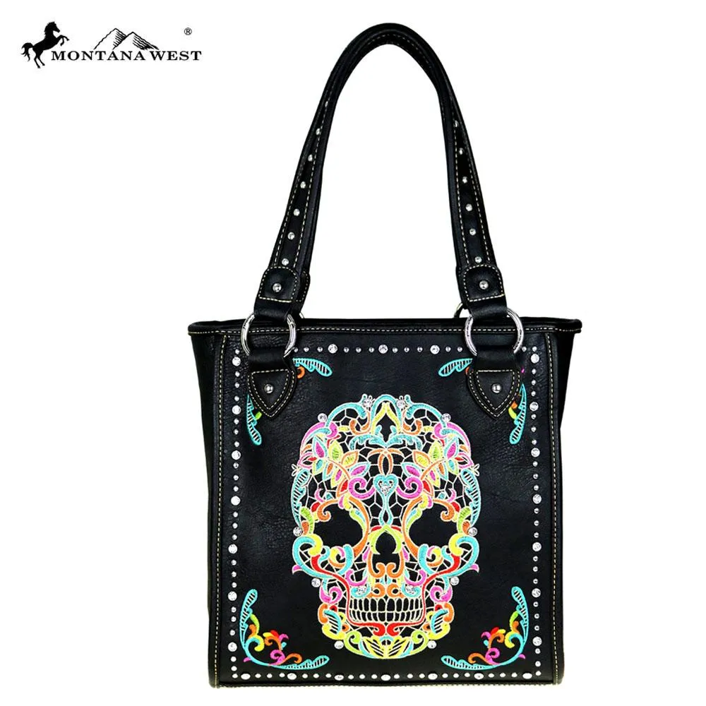 MW494G-8113 Montana West Sugar Skull Collection Concealed Handgun Tote