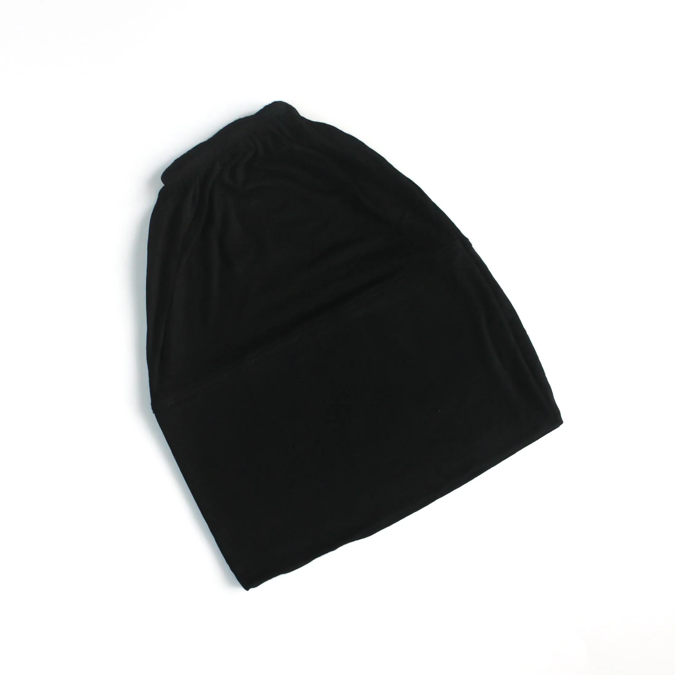 (No headache) Beanie Hijab Cap - Black