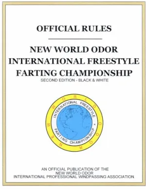 'OFFICIAL RULES' New World Odor, International Freestyle Farting Championship, 2nd Edition