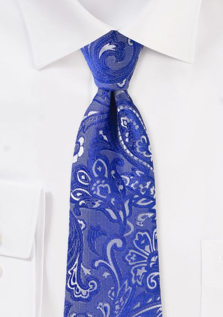 Royal Blue Proper Paisley Necktie