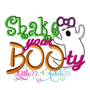 Shake Your Boo-ty Ghost Applique Embroidery Design