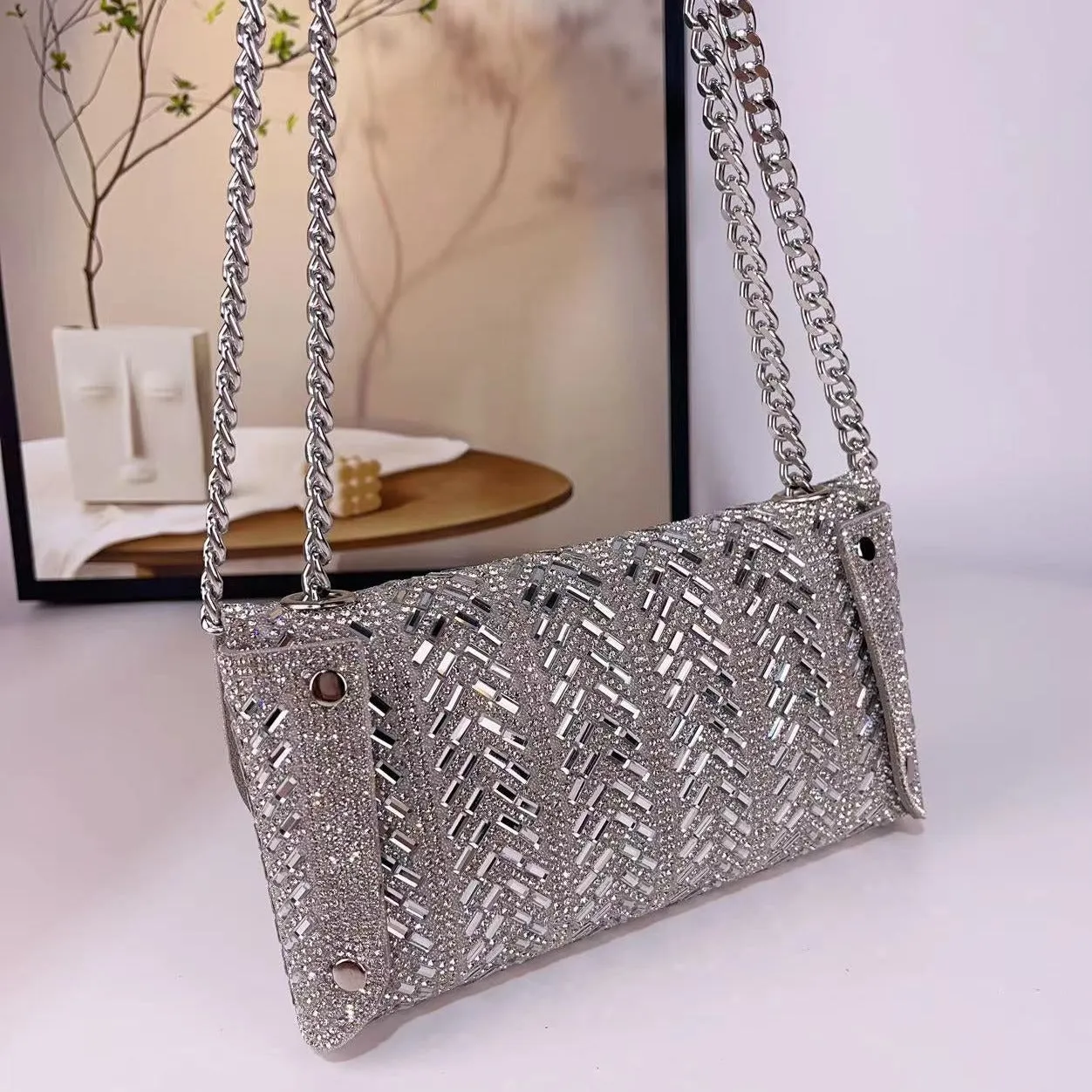 Sharleen Crystals Clutch Bag