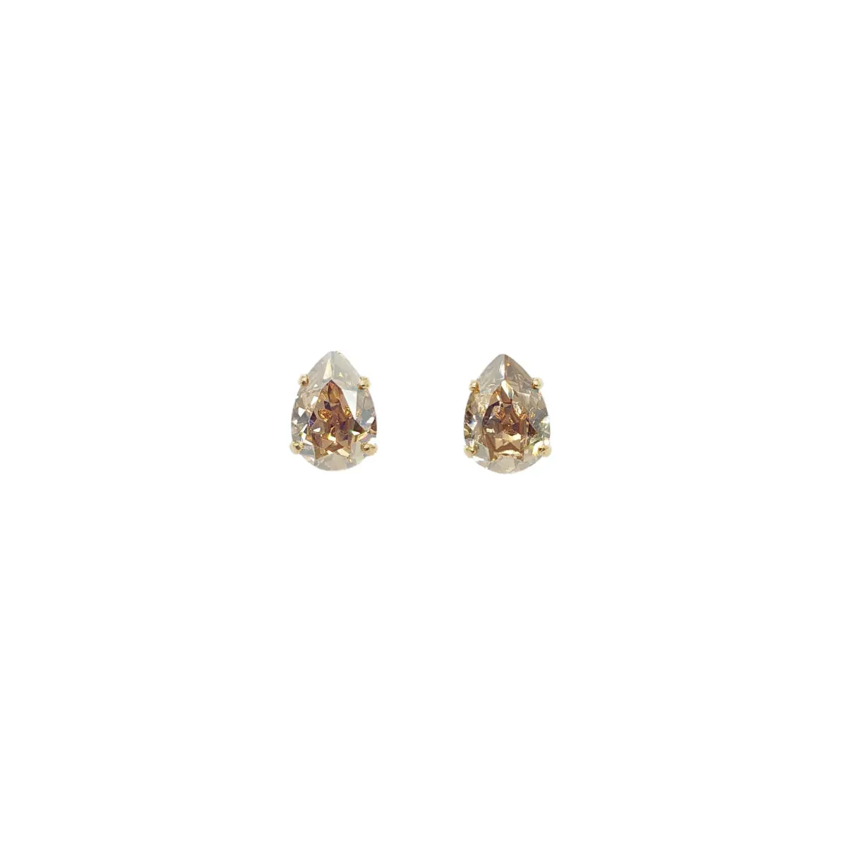 Swarovski Crystals Teardrop Stud Earrings