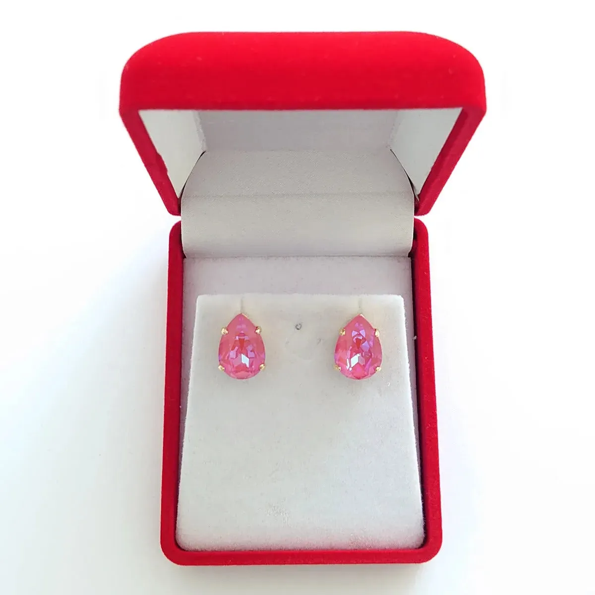 Swarovski Crystals Teardrop Stud Earrings