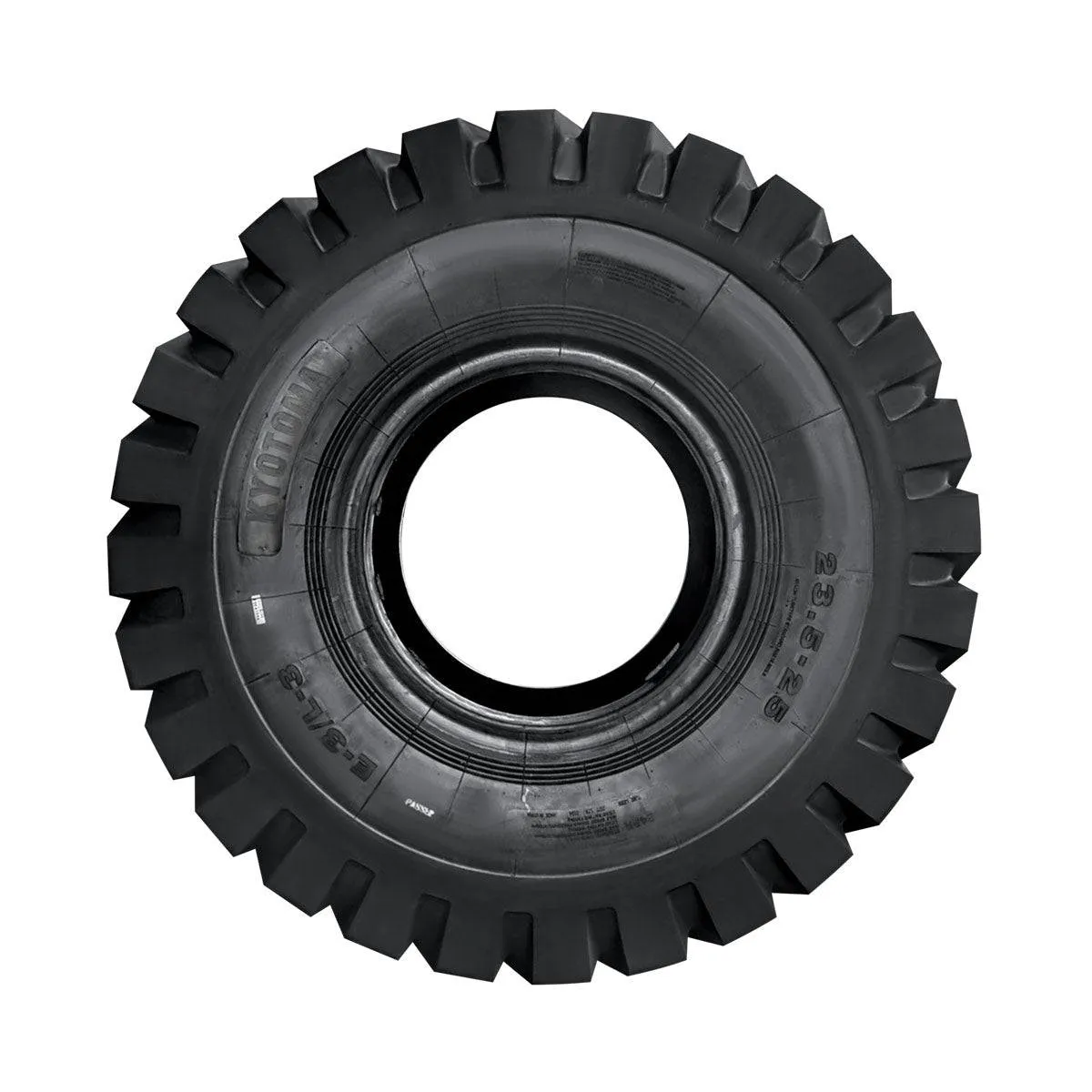 TMG Industrial 23-½” X 25” 24PR Wheel Loader Tire (E3/L3), Pneumatic Tubeless, 64” Outer Diameter, Wide Pattern Block Design, TMG-TR235