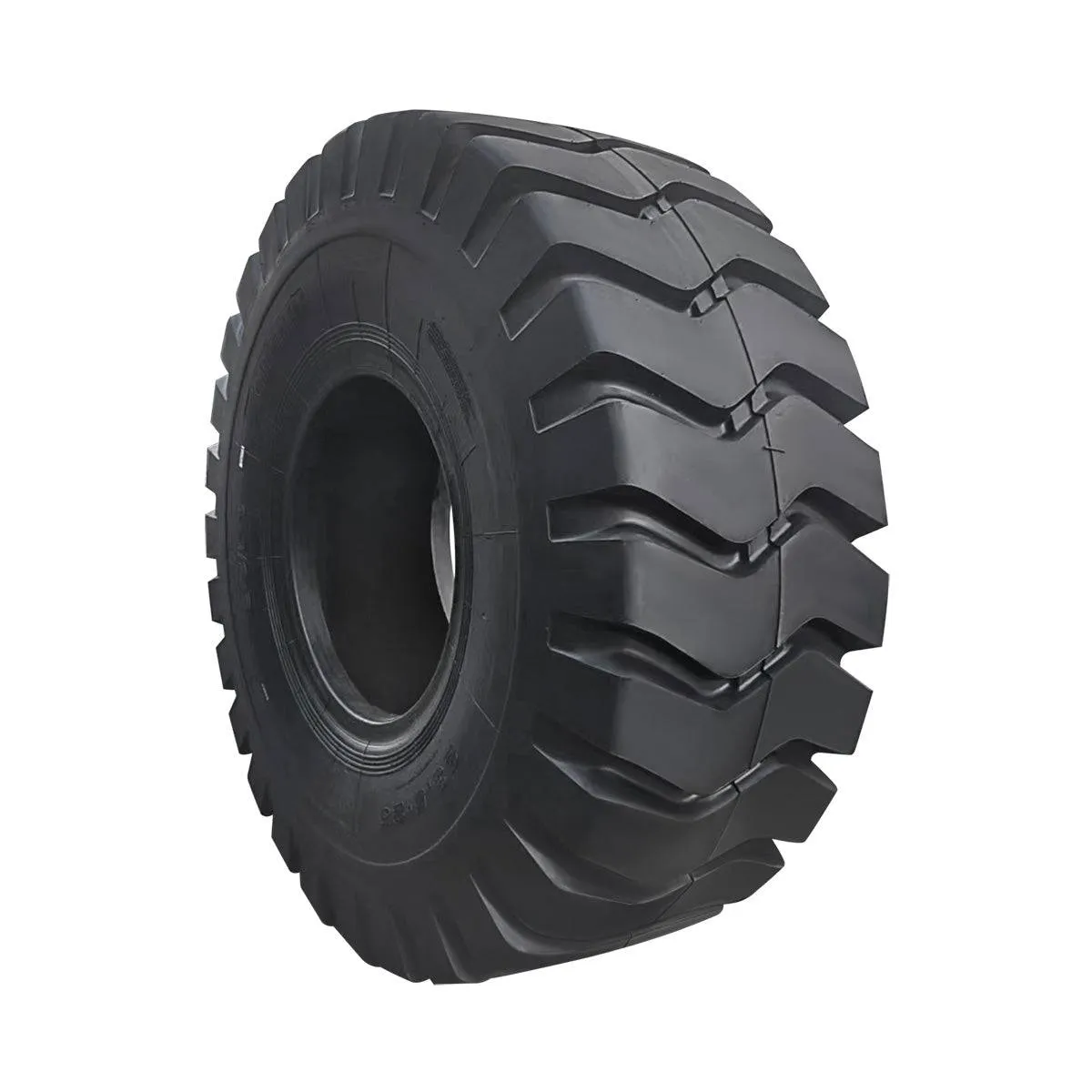 TMG Industrial 23-½” X 25” 24PR Wheel Loader Tire (E3/L3), Pneumatic Tubeless, 64” Outer Diameter, Wide Pattern Block Design, TMG-TR235