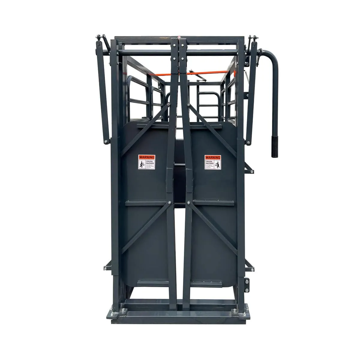 TMG Industrial 7’ Cattle Work Chute, Side Exit w/Release Lever, Upper/Lower Swing Openings, TMG-CSC07