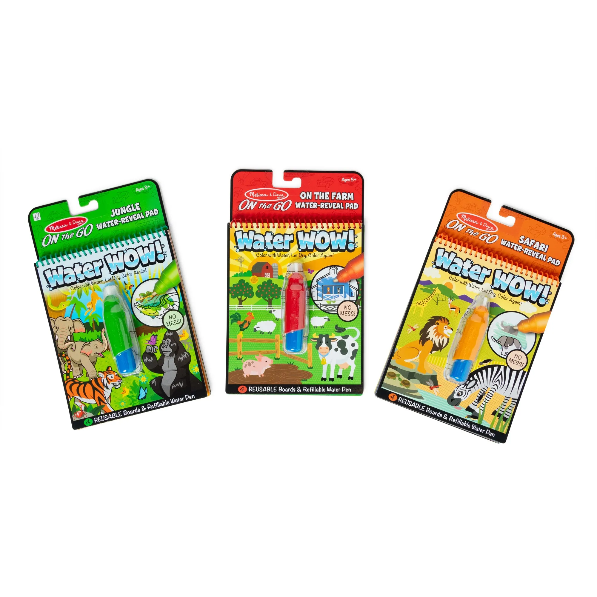 Water Wow! 3-Pack: Jungle, Safari, Farm