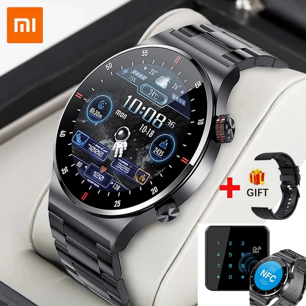 XIAOMI NFC Bluetooth Call Bussiness Smartwatch Men ECG PPG Blood Pressure Monitor Sports Fitness Smart Watch for Android IOS